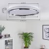 Alberton Deckenpanel LED Chrom, Transparent, Klar, Weiß, 1-flammig