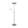 Trio Leuchten Franklin Deckenfluter LED Nickel-Matt, 2-flammig