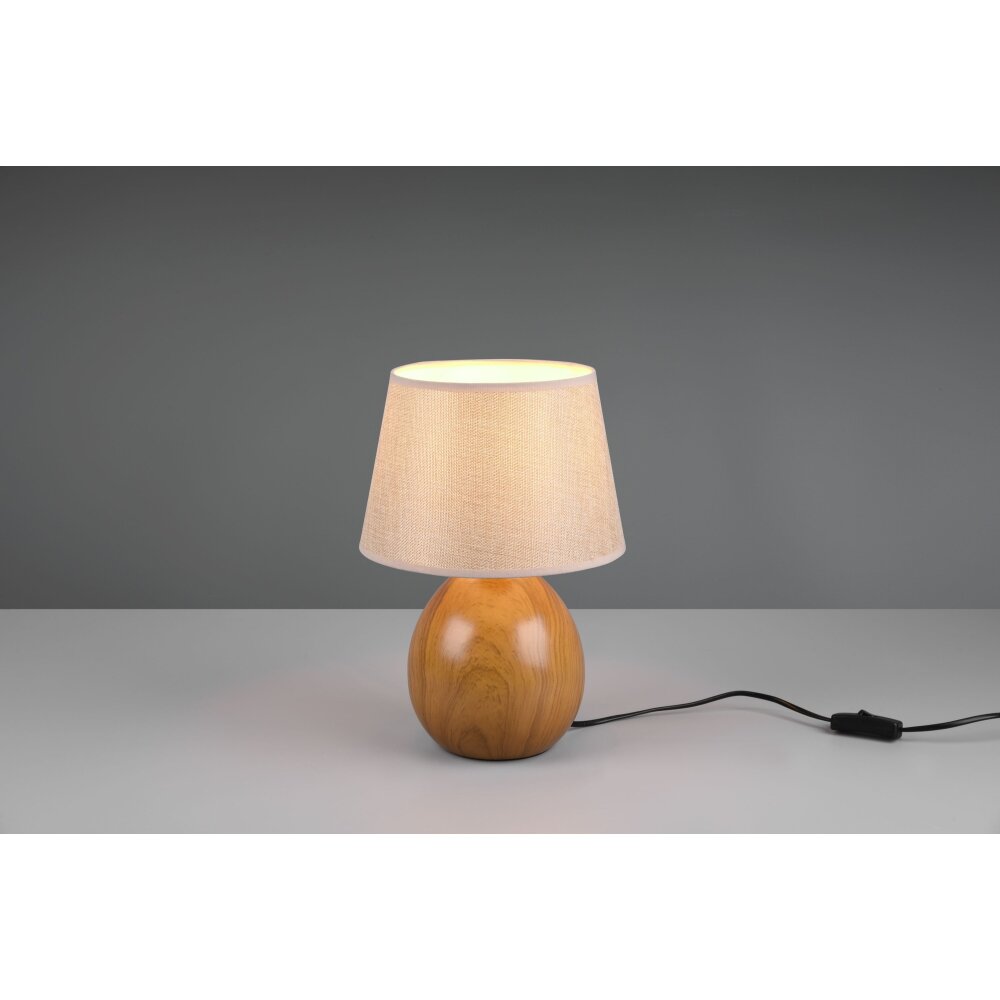 Reality Luxor Tischleuchte Holzoptik, 1-flammig main product photo
