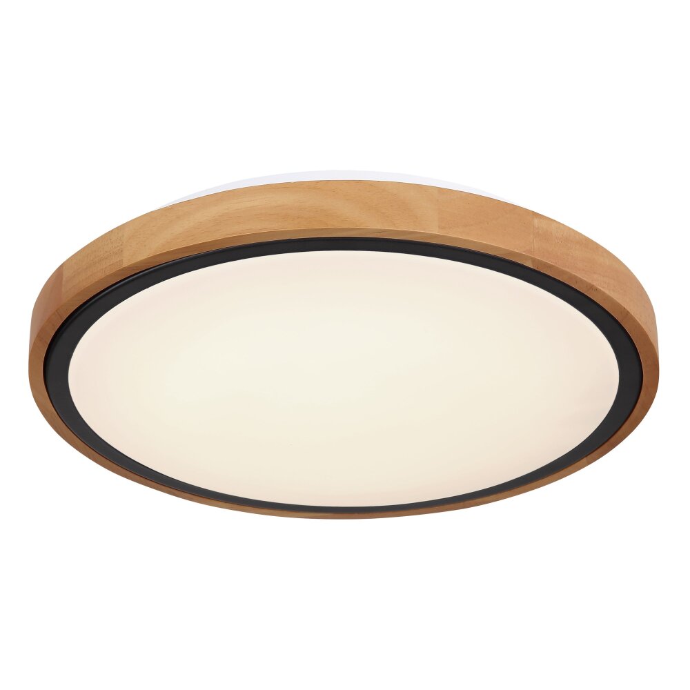 Globo BRUNO Deckenleuchte LED Naturfarben, Schwarz, 1-flammig main product photo