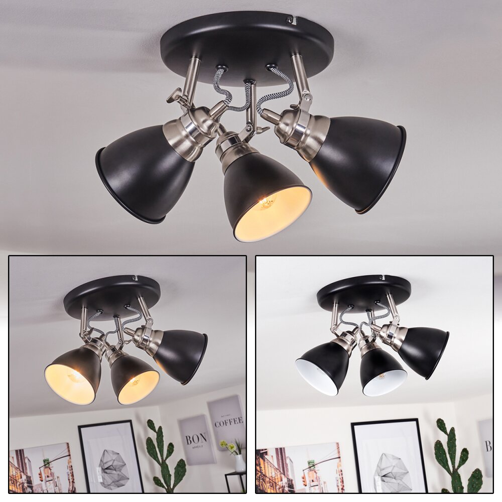 Gralingen Deckenleuchte Nickel-Matt, Schwarz, 3-flammig main product photo
