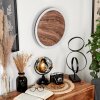 Rocha Wandleuchte LED Braun, Holzoptik, Schwarz, 1-flammig