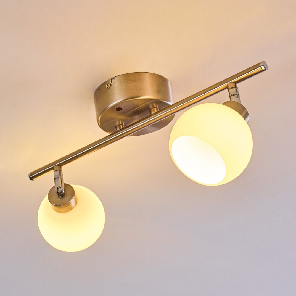 Motala Deckenleuchte LED Nickel-Matt, 2-flammig, Fernbedienung, Farbwechsler