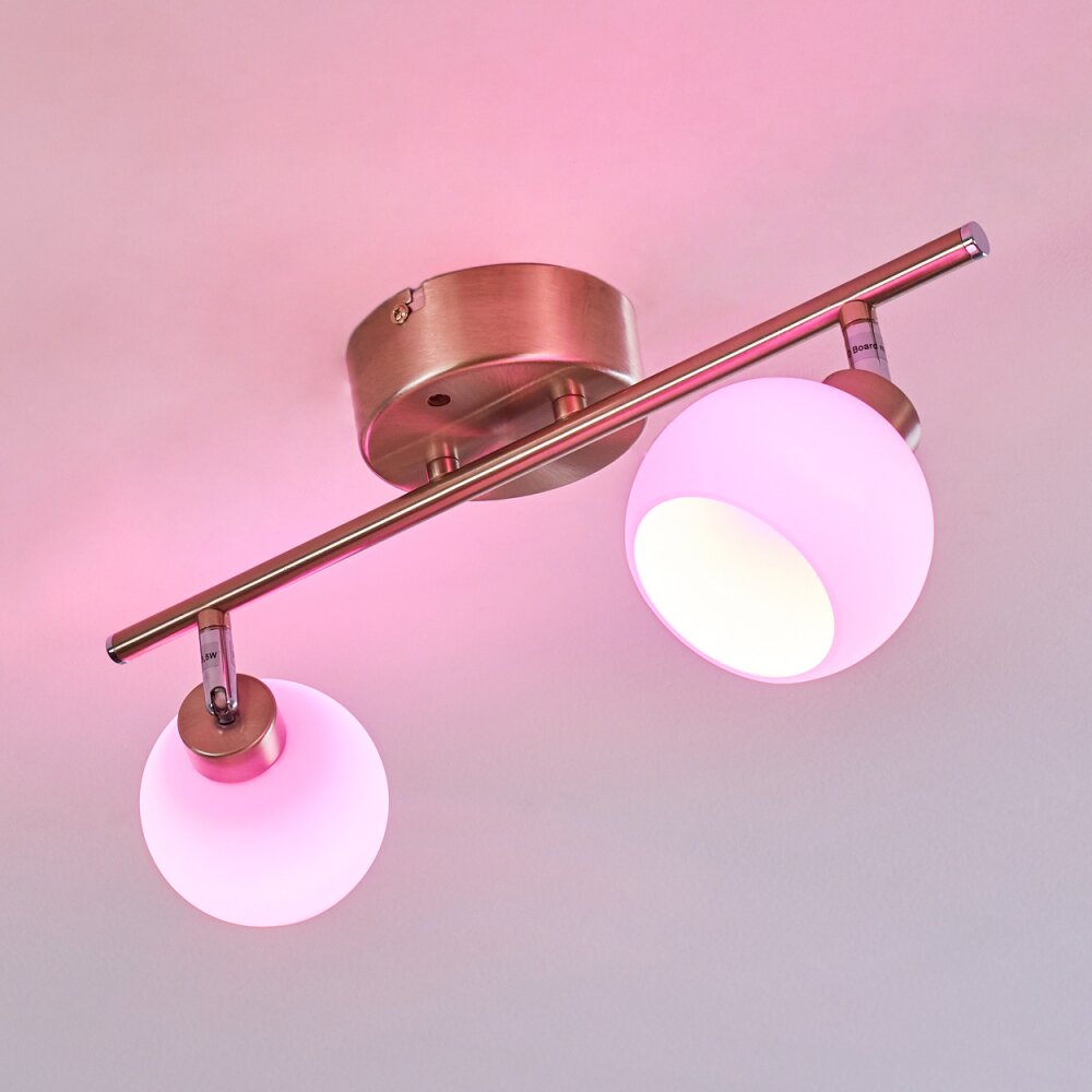 Motala Deckenleuchte LED Nickel-Matt, 2-flammig, Fernbedienung, Farbwechsler
