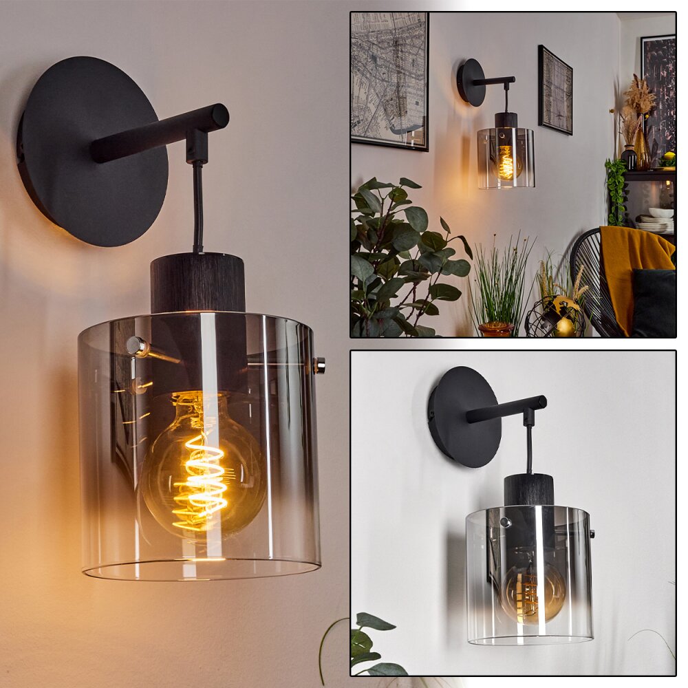 Kalsborg Wandleuchte Schwarz, 1-flammig main product photo
