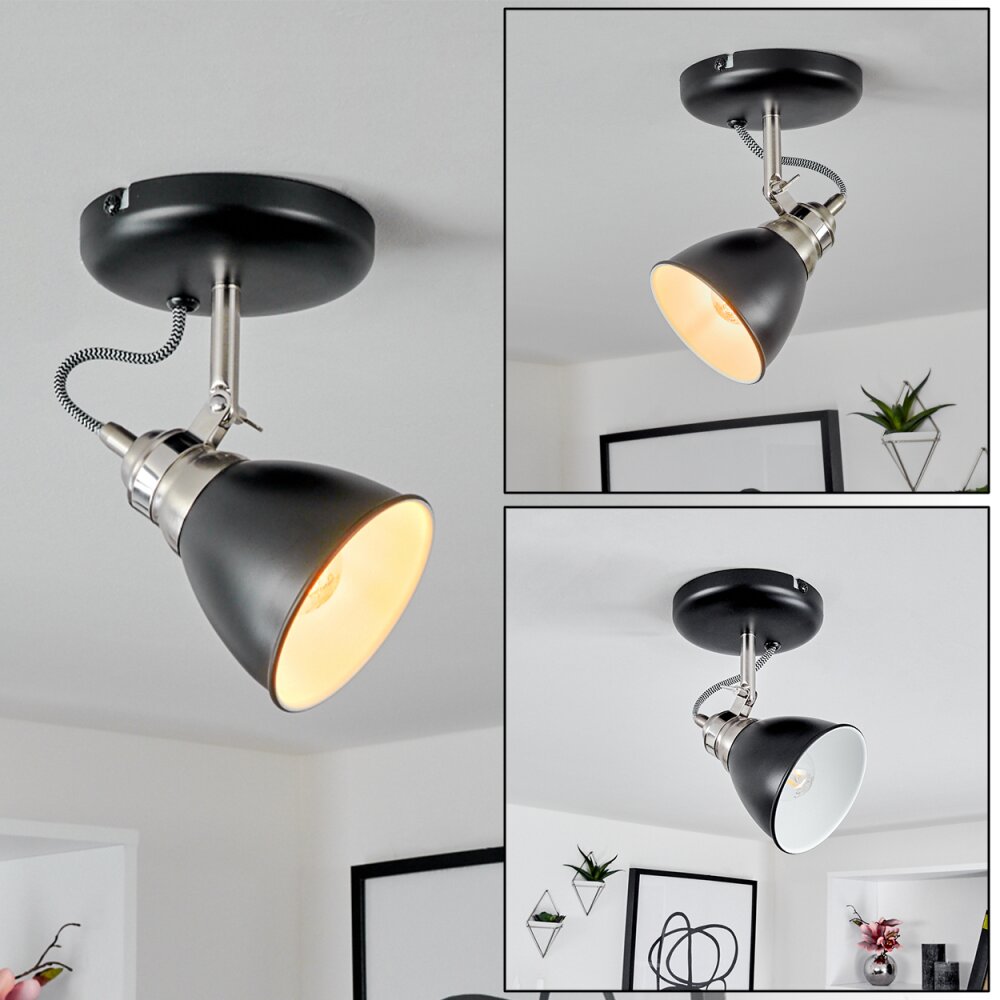 Gralingen Deckenleuchte Nickel-Matt, Schwarz, Weiß, 1-flammig main product photo
