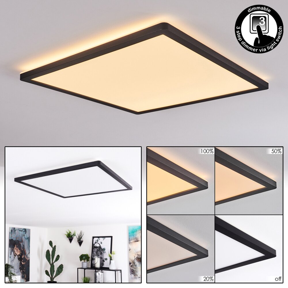 Boyero Deckenpanel LED Schwarz, Weiß, 1-flammig main product photo