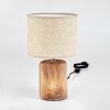 Korhola Tischleuchte Braun, Chrom, Holzoptik, 1-flammig Korhola Tischleuchte Braun, Chrom, Holzoptik, 1-flammig