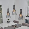 Samorinha Pendelleuchte Messing, Schwarz, 3-flammig