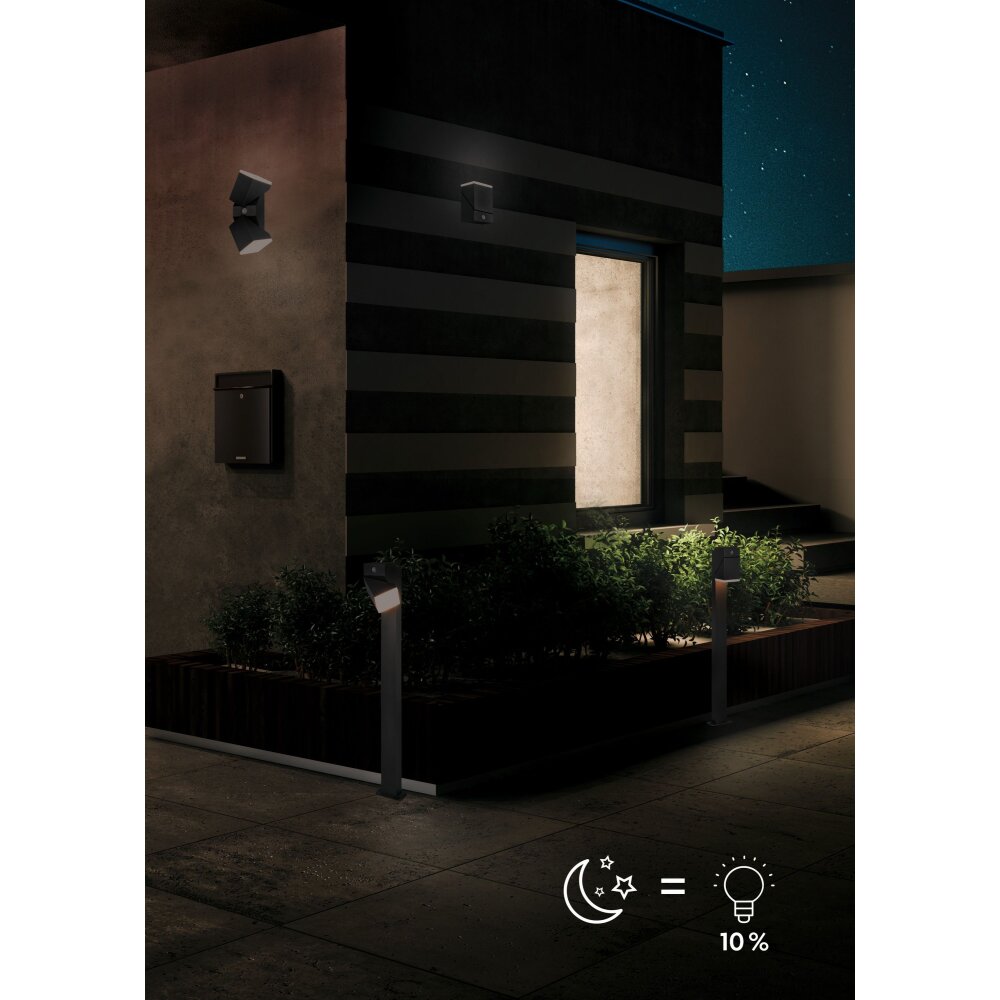 Trio Leuchten Avon Außenwandleuchte LED Anthrazit, 1-flammig, Bewegungsmelder