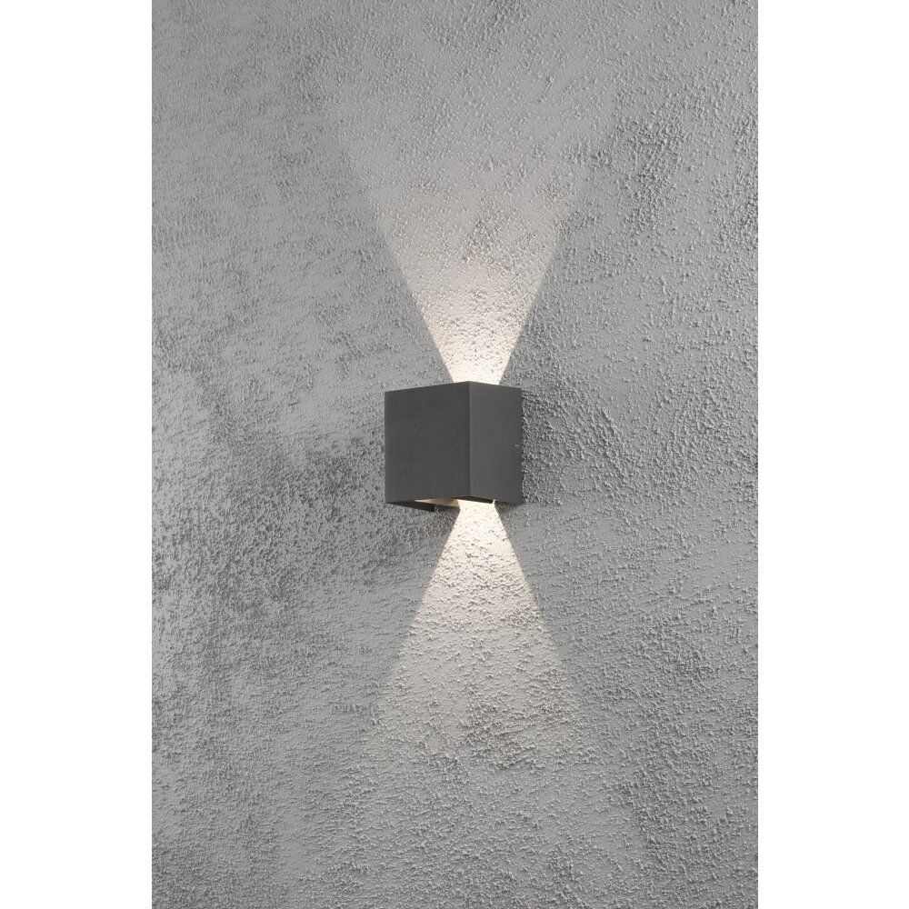 Konstsmide Cremona Wandleuchte LED Anthrazit, 2-flammig main product photo