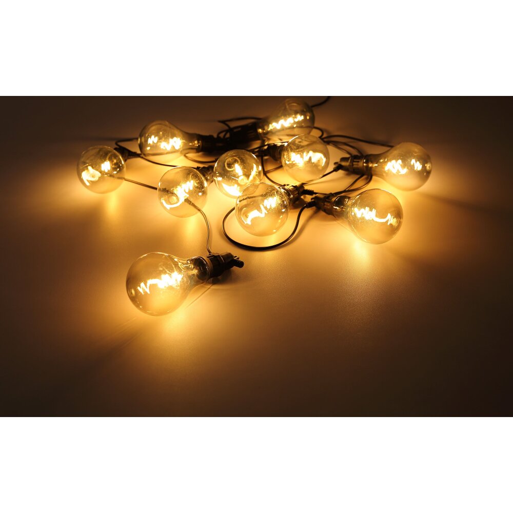 Globo Lichterkette LED Schwarz, 10-flammig main product photo