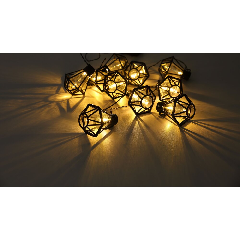 Globo Lichterkette LED Schwarz, 10-flammig main product photo