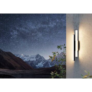 Eglo SERRICELLA Außenwandleuchte LED Schwarz, 2-flammig