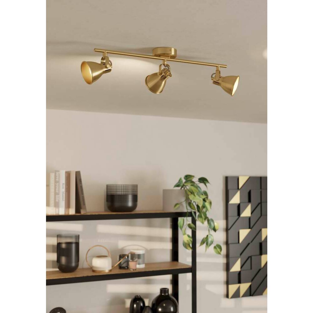 Eglo SERAS Deckenleuchte LED Gold, Messing, 3-flammig main product photo