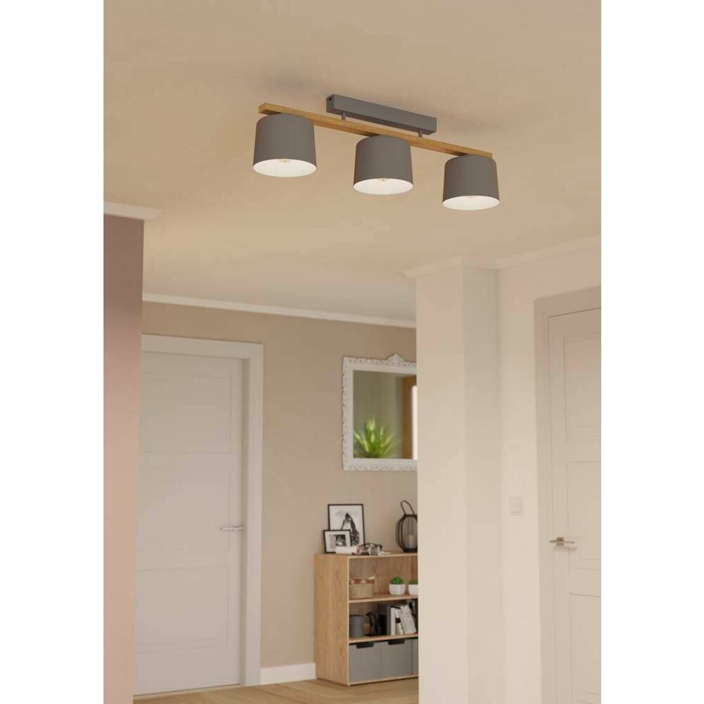 Eglo MARIEL Deckenleuchte Braun, Grau, 3-flammig main product photo