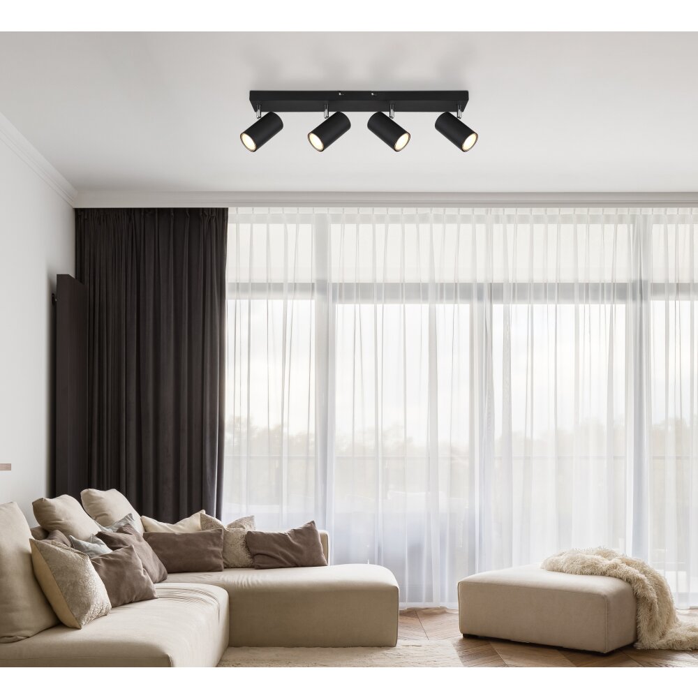 Globo ROBBY Deckenleuchte Schwarz, 4-flammig main product photo