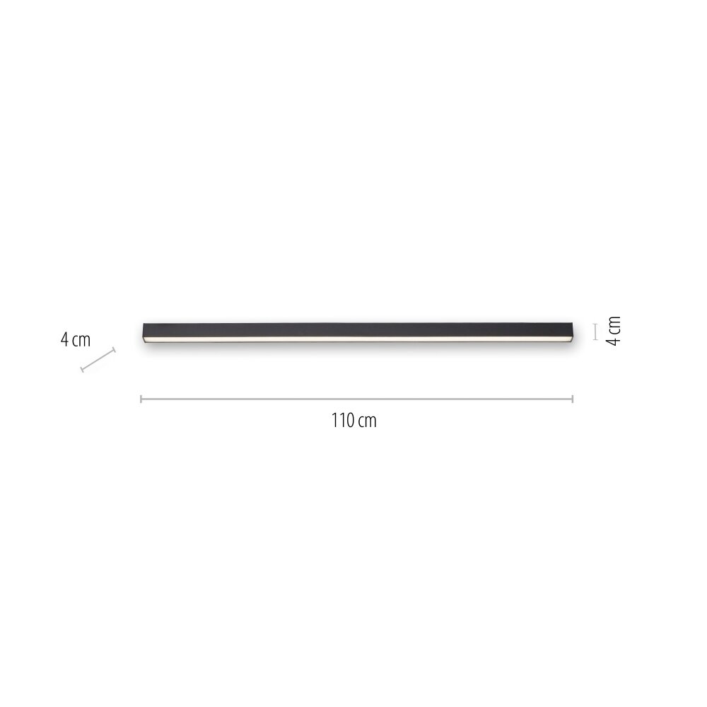 Paul Neuhaus PURE-LINES Deckenleuchte LED Anthrazit, 1-flammig, Fernbedienung