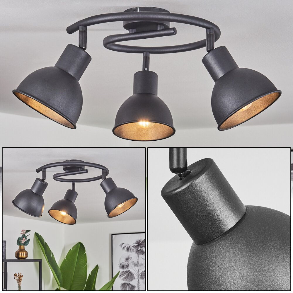 Kansela Deckenleuchte Schwarz, 3-flammig main product photo