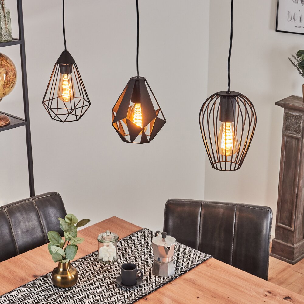 Aveloso   Pendelleuchte Schwarz, 3-flammig main product photo