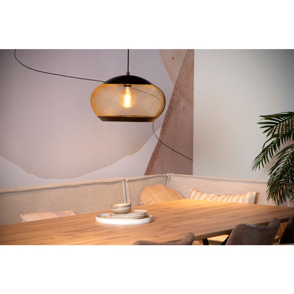 Lucide LUCAS Pendelleuchte Schwarz, 1-flammig main product photo