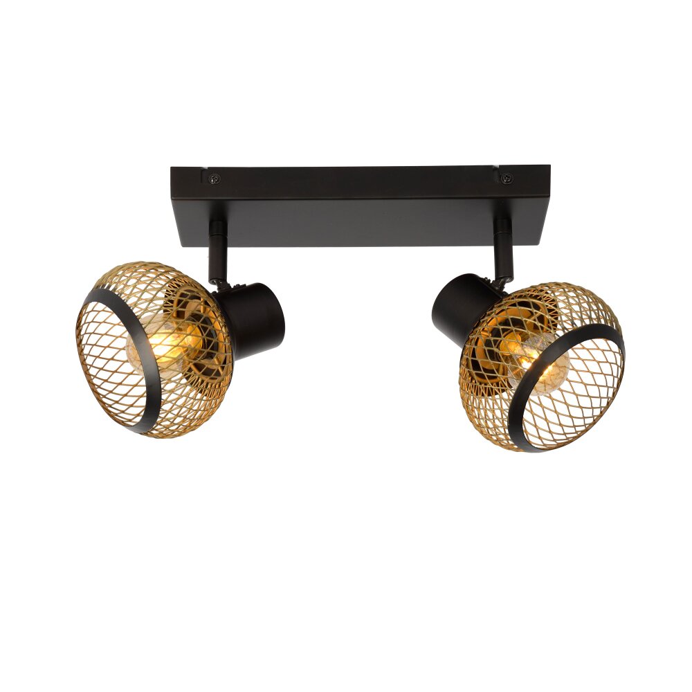 Lucide LUCAS Deckenleuchte Schwarz, 2-flammig main product photo