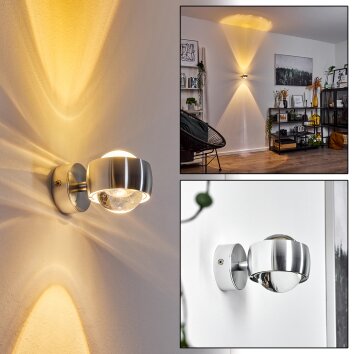 Sapri Wandleuchte Silber, 1-flammig Sapri Wandleuchte Silber, 1-flammig