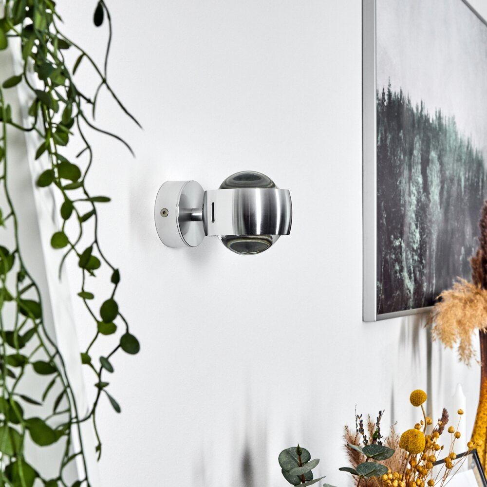 Sapri Wandleuchte Silber, 1-flammig