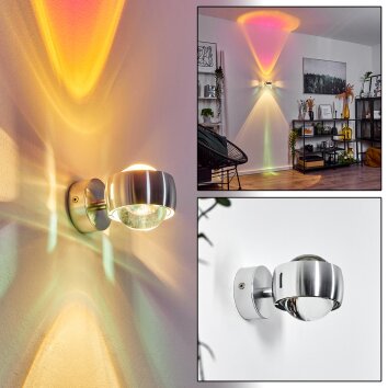 Sapri Wandleuchte Silber, 1-flammig Sapri Wandleuchte Silber, 1-flammig
