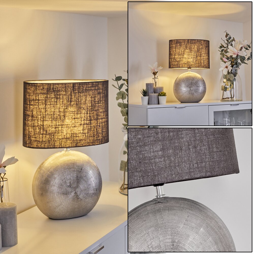 Lahnus Tischleuchte Chrom, Schwarz, 1-flammig main product photo