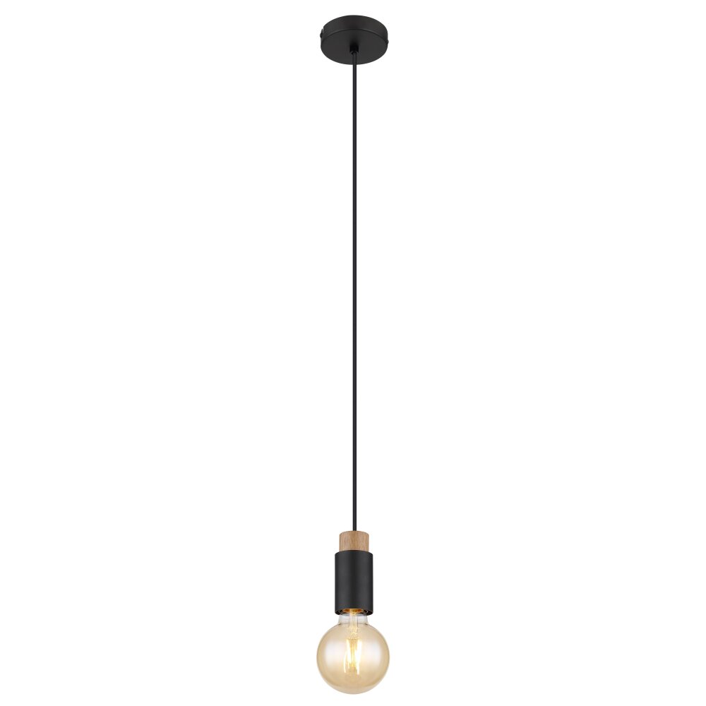 Globo MATTI Hängeleuchte Naturfarben, Schwarz, 1-flammig main product photo