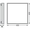 LEDVANCE Decorative Deckenpanel Grau, 1-flammig