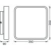 LEDVANCE Decorative Deckenpanel Schwarz, 1-flammig, Farbwechsler