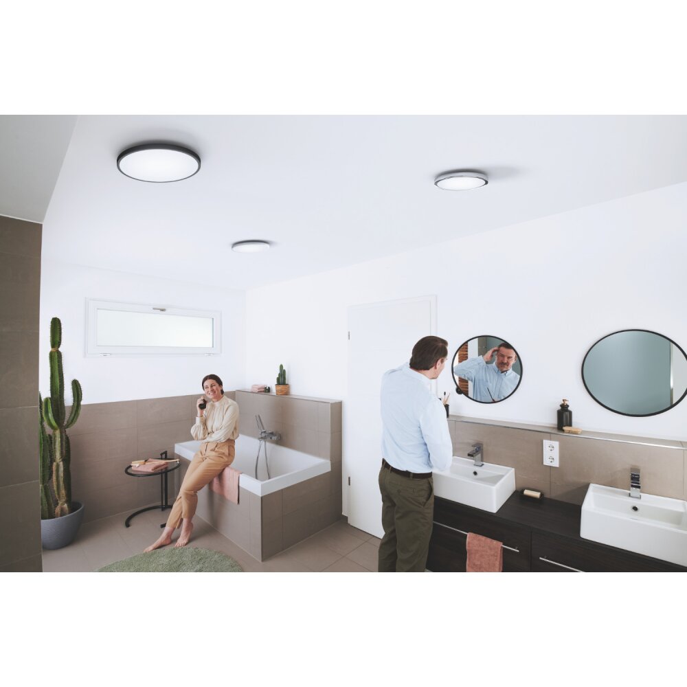 LEDVANCE Bathroom Decorative Deckenleuchte Schwarz, 1-flammig main product photo