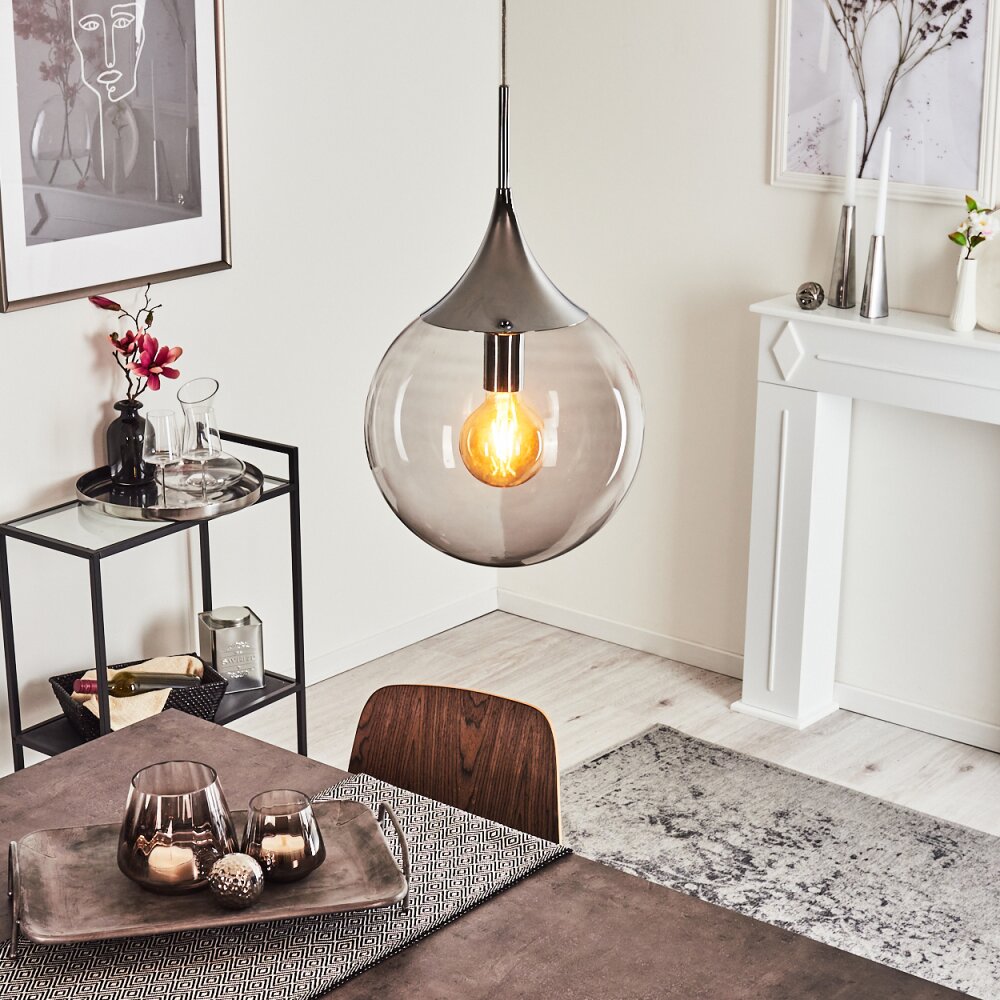 Calvisi Hängeleuchte Chrom, 1-flammig main product photo