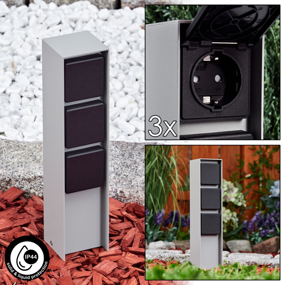 Reigolil Außensteckdose Grau, Schwarz main product photo