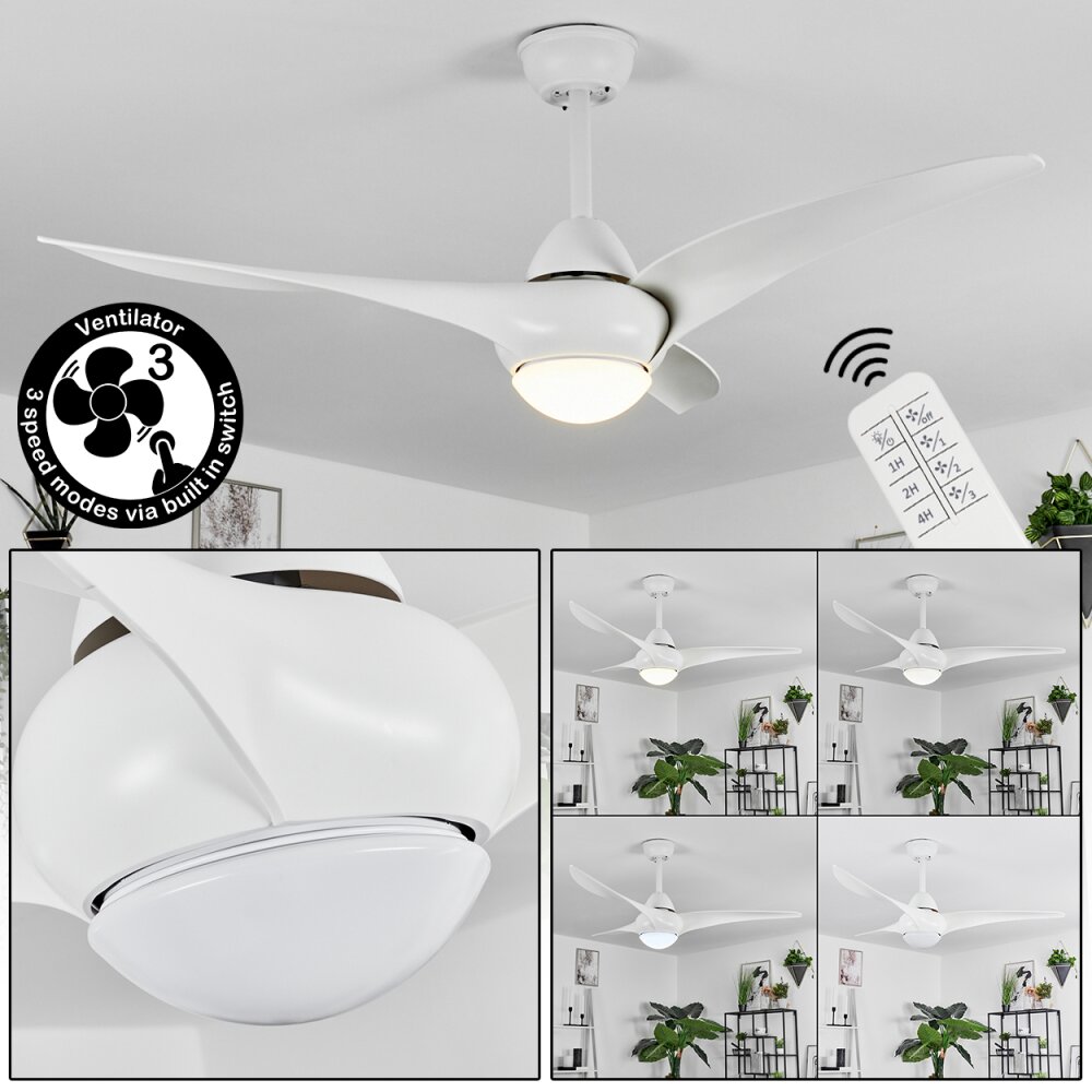 Malloa Deckenventilator LED Weiß, 1-flammig, Fernbedienung main product photo