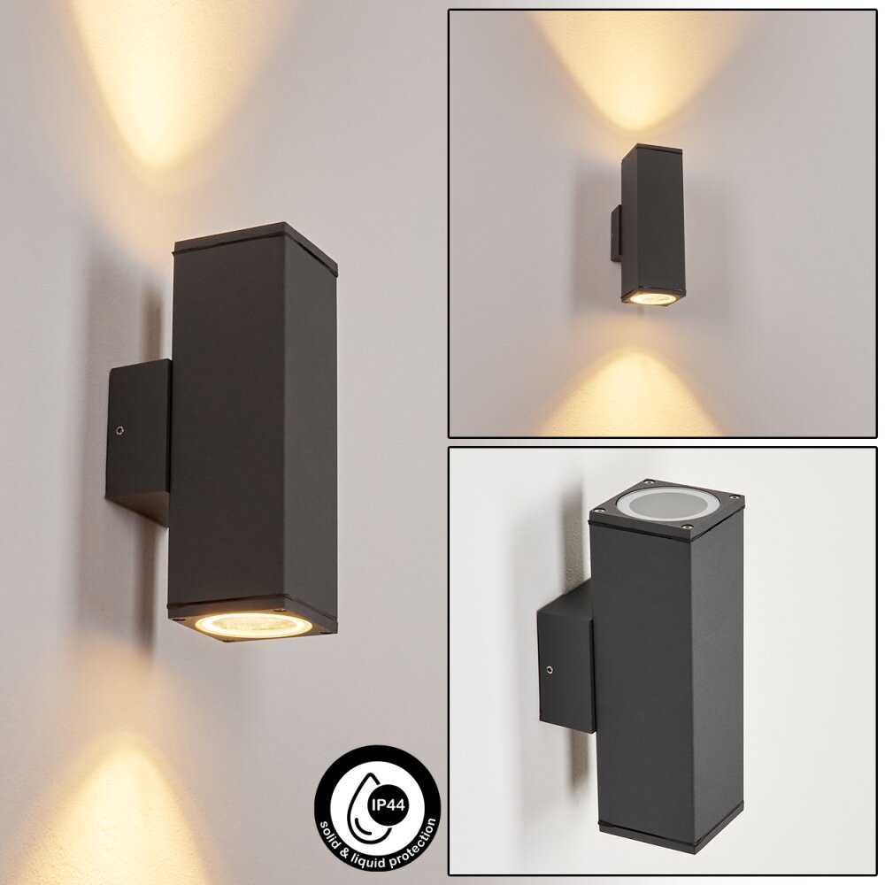 Oatlands Außenwandleuchte Anthrazit, Weiß, 2-flammig main product photo