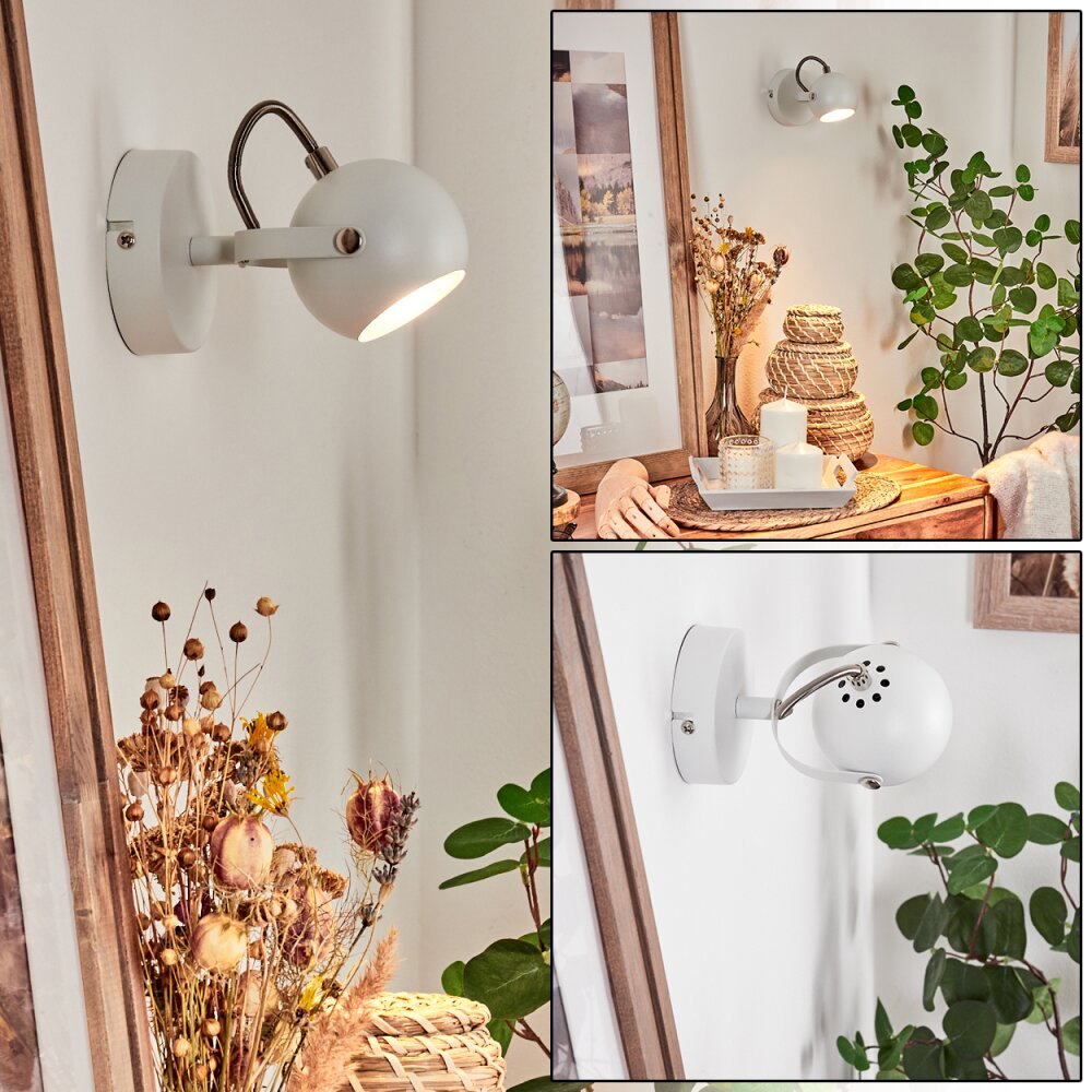 Gadmen Wandleuchte Chrom, Weiß, 1-flammig main product photo
