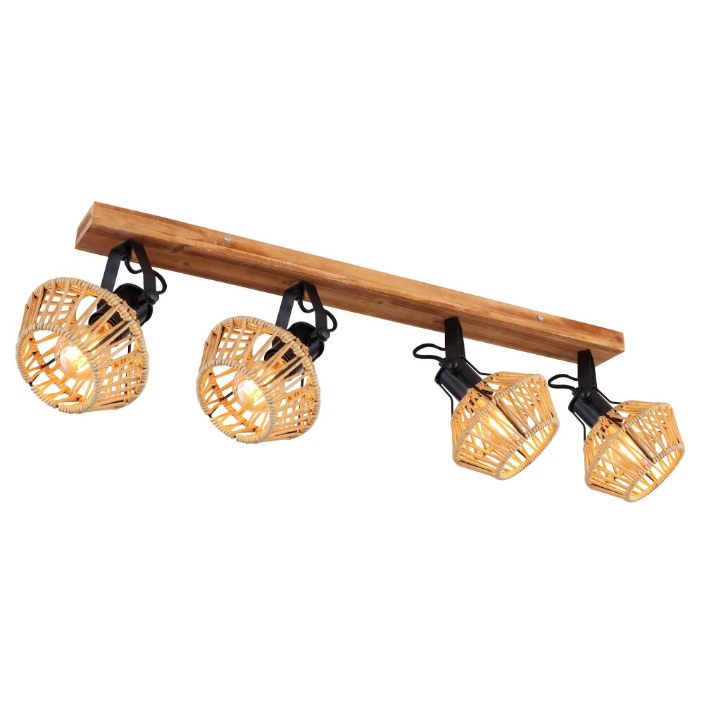 Globo Deckenleuchte STRAHLER Schwarz, 4-flammig main product photo