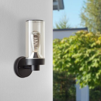 Brilliant Masham Außenwandleuchte Schwarz, 1-flammig Brilliant Masham Außenwandleuchte Schwarz, 1-flammig