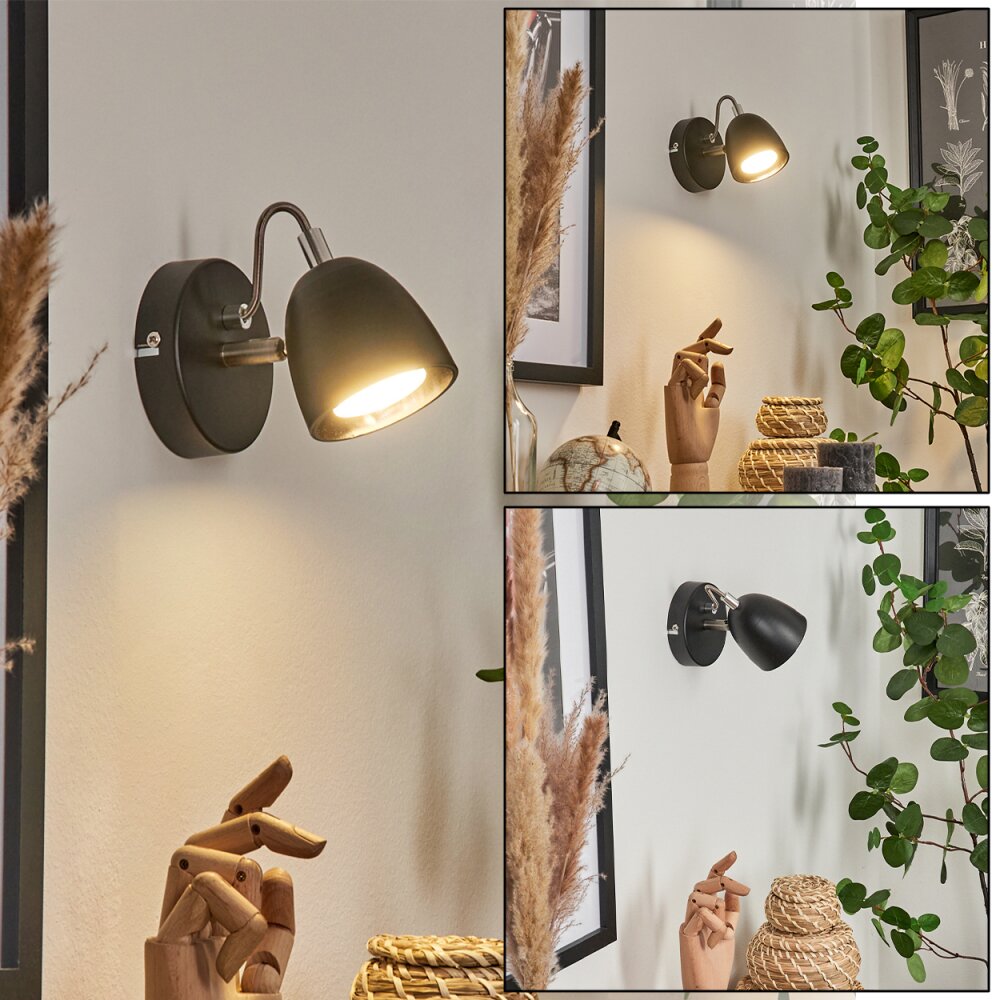 Moesdorf Wandleuchte LED Nickel-Matt, Schwarz, 1-flammig main product photo