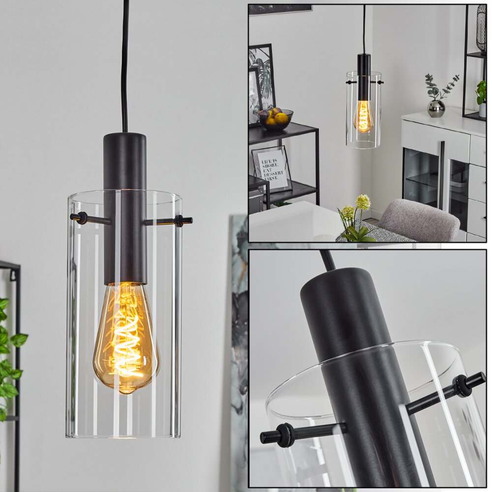 Miaqui Hängeleuchte Schwarz, 1-flammig main product photo