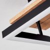 Sequeira    Deckenleuchte LED Holz hell, Holzoptik, Schwarz, 3-flammig