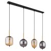 Globo BLACKY Pendelleuchte Messing, Schwarz, 4-flammig