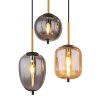 Globo BLACKY Pendelleuchte Messing, Schwarz, 6-flammig