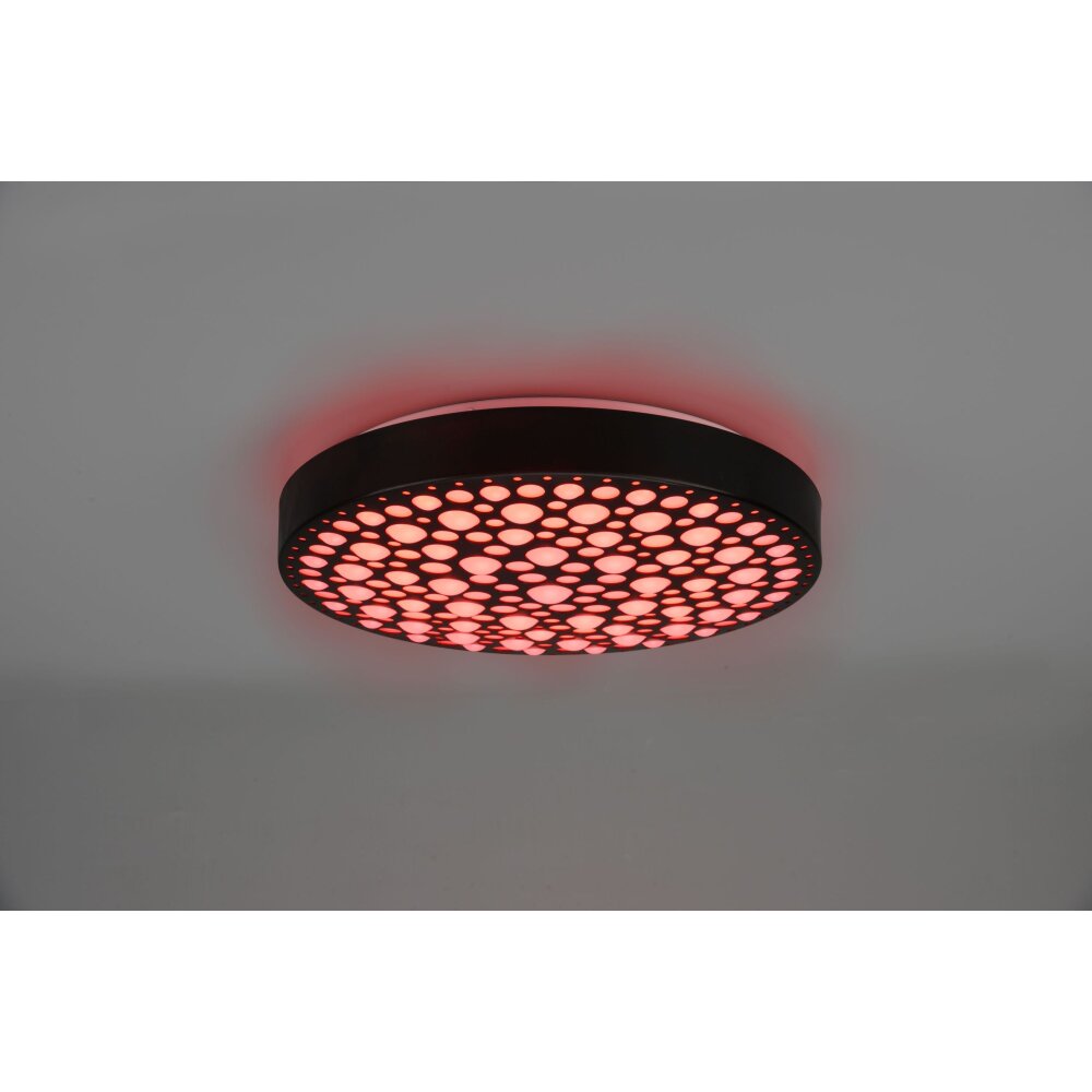 Reality Chizu Deckenleuchte LED Schwarz, 1-flammig, Fernbedienung, Farbwechsler