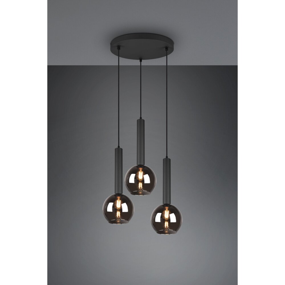 Trio Clayton Pendelleuchte Schwarz, 3-flammig main product photo