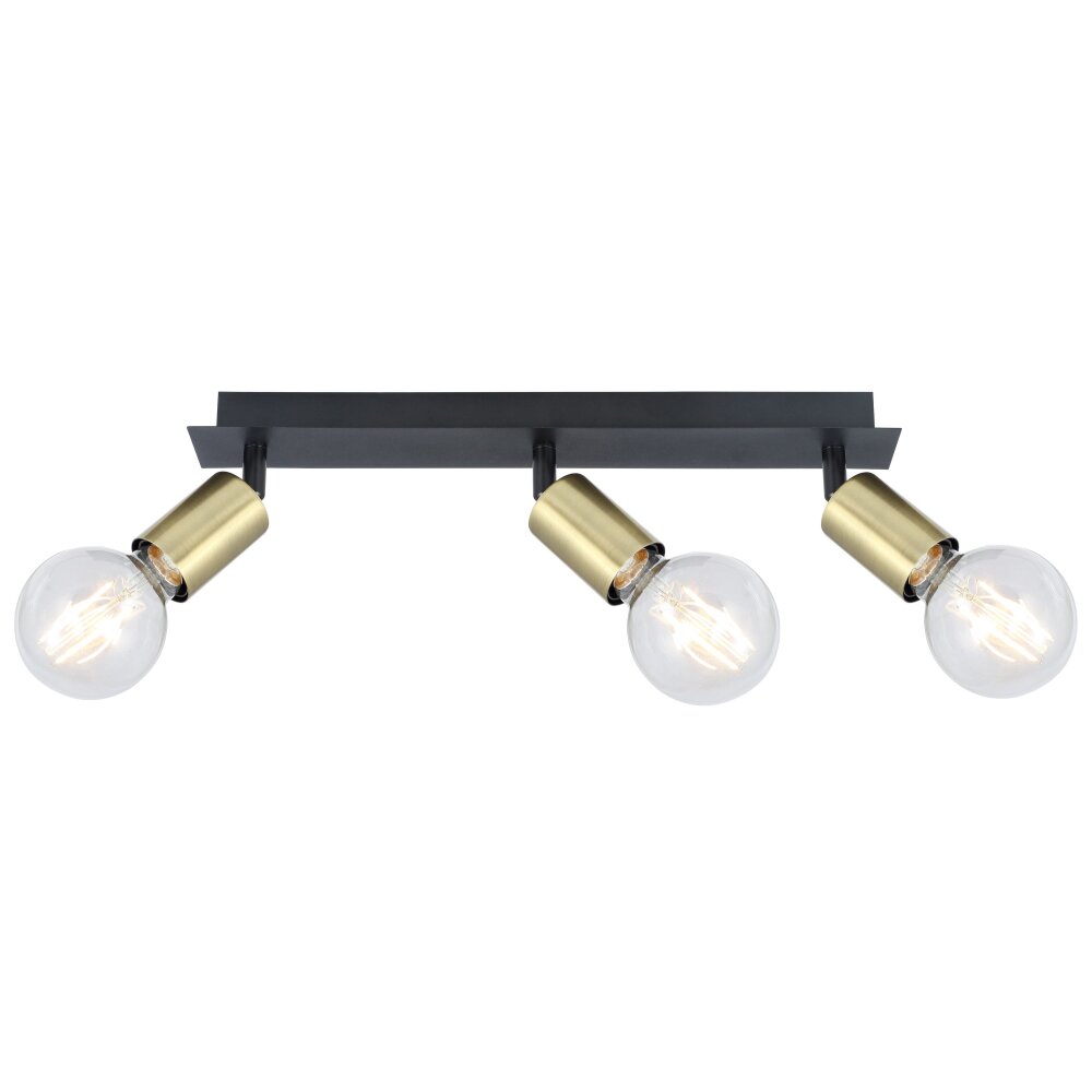 Globo LILIANA Deckenleuchte Altmessing, Schwarz, 3-flammig main product photo