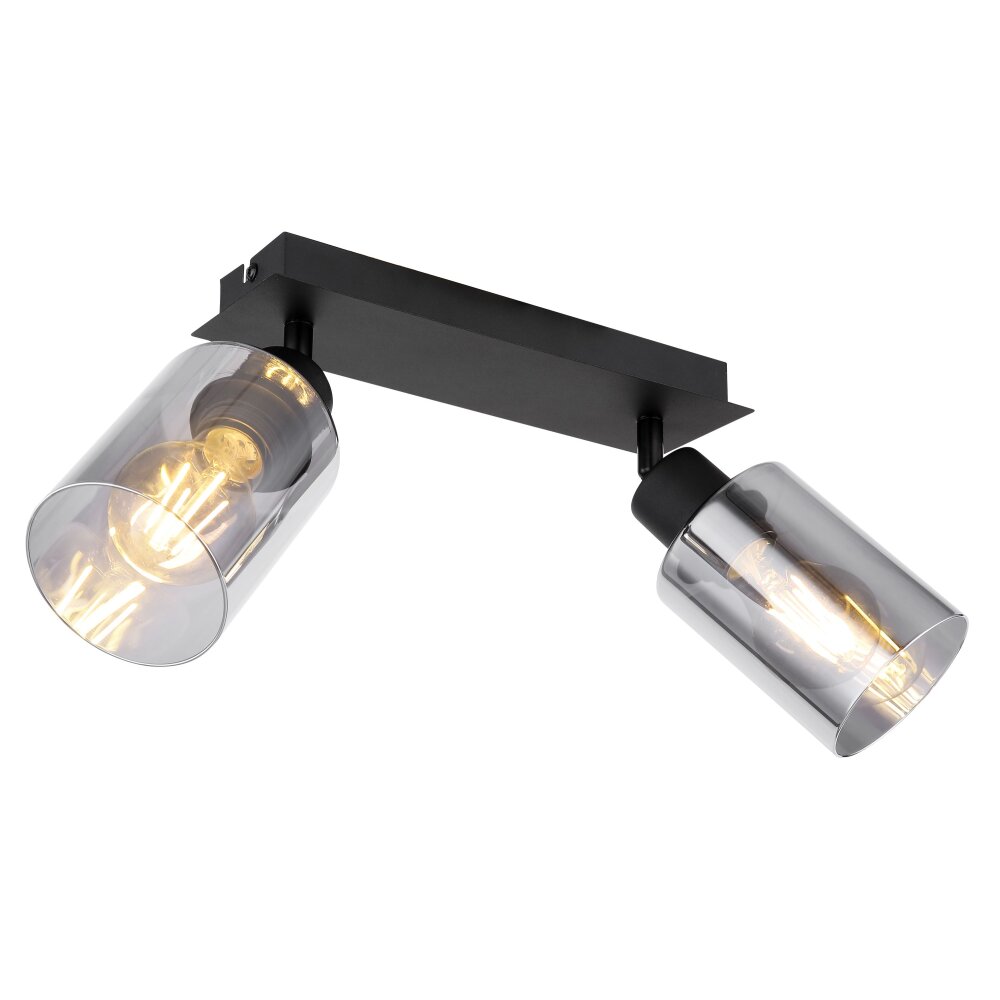 Globo HADERA Deckenleuchte Schwarz, 2-flammig main product photo